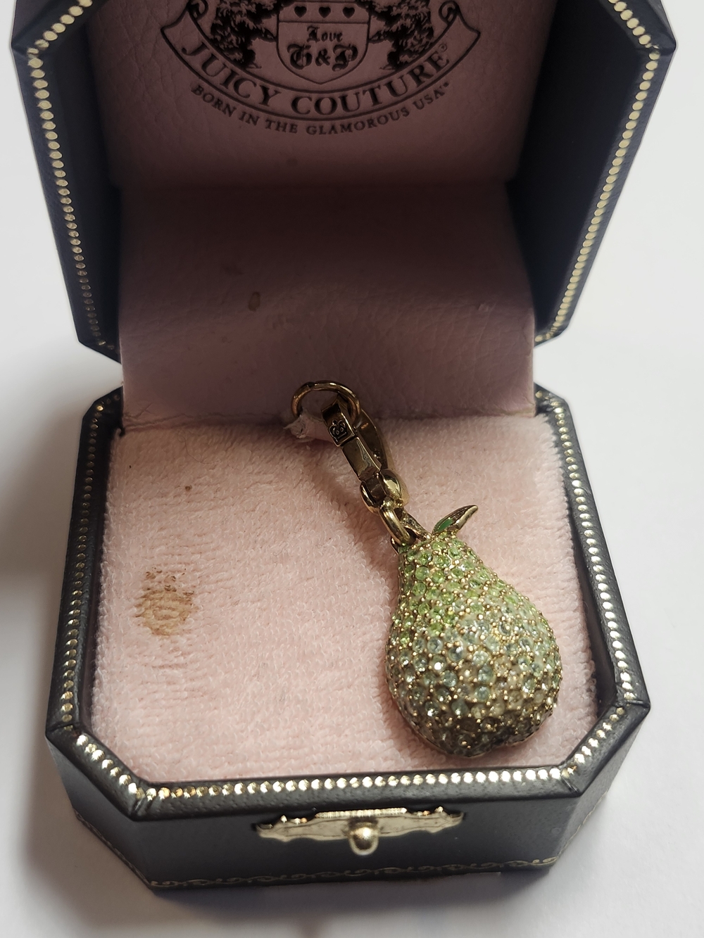 Juicy Couture Green Crystal Pear Charm